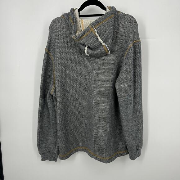 Carbon 2 Cobalt Sartorial Herringbone Knit Hoodie Large 1/4 Zip Elbow Patch - Picture 2 of 9